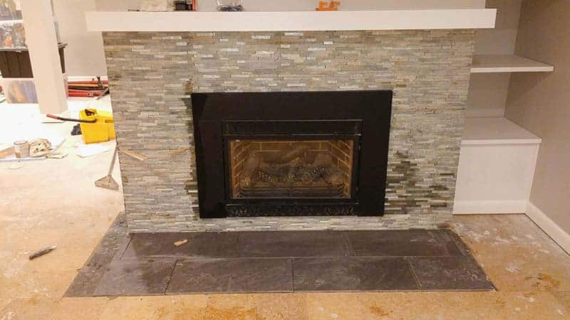 After-fireplace tile